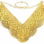 "Tullulah" Gold Bobbin Lace Necklace